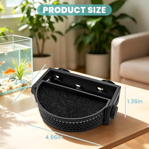 Aquarium Filter Baffle with Suction Cups, Aquarium Filter Flow Reducer, Water Calmer and Flow Reducer for Betta Fish & Shrimp