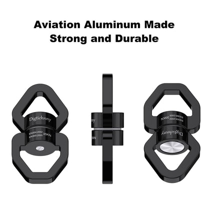 35KN Swing Swivel with Swivel Carabiner, Black, 2 Pack - color: Black, size: 2 pack with carabiners