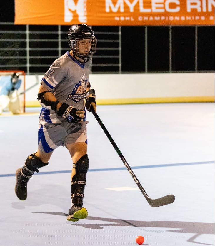 MyLec MK5 Street/DEK Shin Pad, Lightweight & Durable Hockey Accessories, 360° Straps, Hard Front Shells, Breathable Material, Metatarsal Padding Ice Hockey Shin Guards, Foam Rubber - color: Black, size: 11"