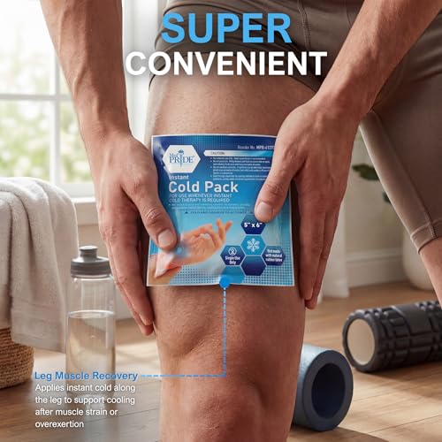 MED PRIDE Disposable Instant Cold Packs, First Aid Relief, 5x6 in, 6-Pack - size: 5 X 6 Inch (Pack of 6)