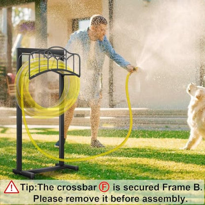Garden Hose Holder -Upgraded Hose Holder Holds 100-feet Hose,Freestanding Heavy Duty Hose Hanger,Sturdy Hose Stand for Lawn & Yard,Black - style: Gothic Window