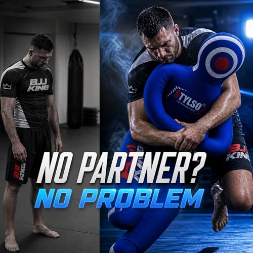 Unfilled Grappling Dummy – Adult Life Size Wrestling & BJJ Training Dummy, MMA Jiu Jitsu Judo Takedown & Throwing Practice, Heavy-Duty Triple-Stitched Canvas Submission Dummy - color: Blue, size: 6ft / 72"