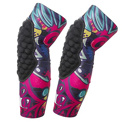 Topeter Impact Compression Knee Pads Youth Girls Protective Knee Pads for Basketball Soccer Baseball Wrestling Volleyball Football Pink YL - color: Pink, size: YL