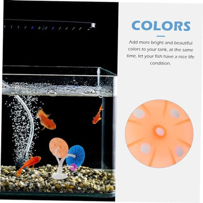 Mushroom Hammock Soft Fish Bed Pad for Aquariums Easy to Install with Suction Cup Durable Fish Tank Decoration for Breeding and Resting Vibrant