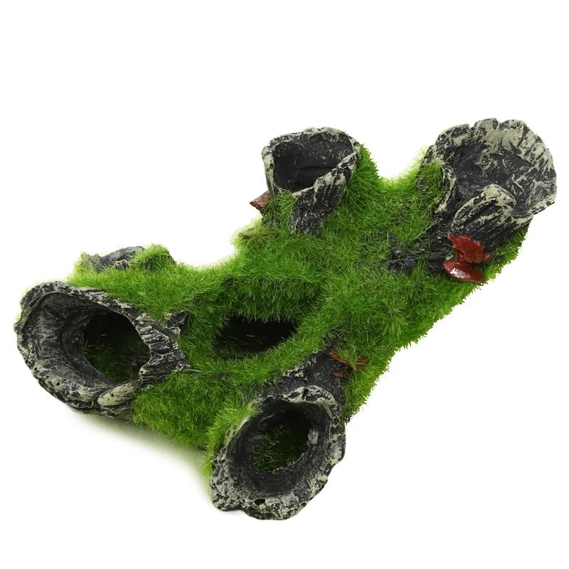 1pcs Resin Breeding Hiding Cave Simulation Shrimp Cave House Decorative Props Tree House Shelter Crafts Arts for Aquarium Landscaping
