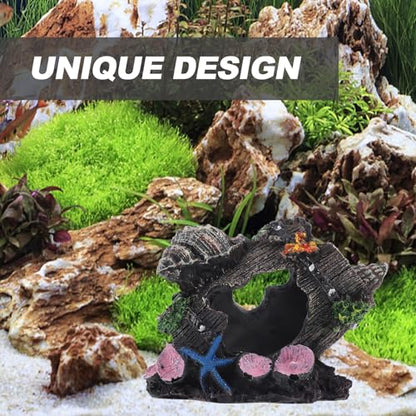 Resin Broken Bucket Fish Tank Ornament Aquarium Hideout Cave Vivid Shrimp Shelter Barrel Sculpture for Freshwater Aquariums