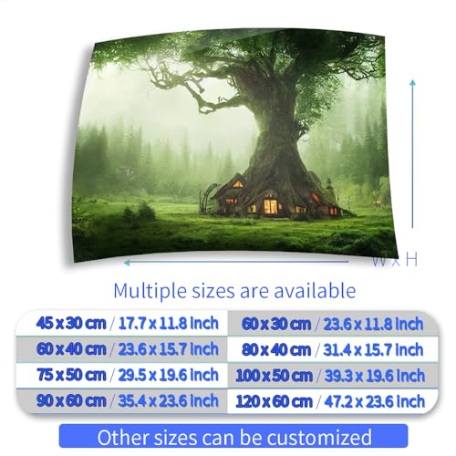 Aquarium Background Stickers - Tree Cabin Forest - Fish Tank Reptile Terrarium Decor Poster (60 x 40 cm / (23.6 x 15.7 inches)) - size: 60 x 40 cm / (23.6 x 15.7 inches)