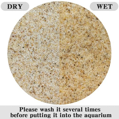 5 lbs Aquarium Silica Sand. 0.4-0.8 mm Mini Gravel Substrate for Fish Tank, Plants Potted, Fire Pits, Candle, Vase Filler and Crafts - color: Beige, size: 5 LB