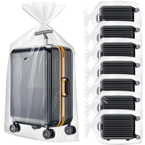 8 Pack 40x55 inches Extra Large Clear Plastic Bags for Car Seat, Luggage, Suitcase, Chair, and Attic Storage, Storage Bags for Clothes Packing, Furniture, Quilts