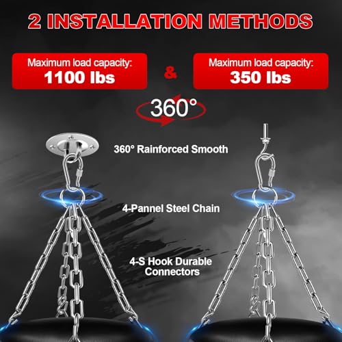 Punching Bag for Adults, 4FT PU Heavy Boxing Bags with Chain Ceiling Hook - style: Fighter