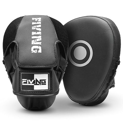 Boxing Pads Punching Mitts for Muay Thai,Punching,Sparring,Training - color: Black/White