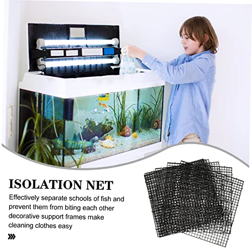 Abaodam 1Set Fish Tank Divider Plates Aquarium Isolation Nets with Suction Cups Panels for Fish Tank Partitioning and Filtration