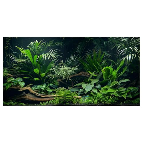 Aquarium Background, Aquatic Plant River Bed & Lake Tropical Undersea Tree Branch Fish Tank Background, 6 EVA Double-Sided Tapes 36x18 inches/90x45 - color: Fish, size: 36"L x 18"W