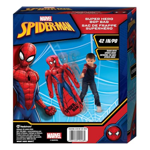 Marvel Spider-Man Shaped Bop Bag - Inflatable Punching Bag, Inflates to 42 Inches