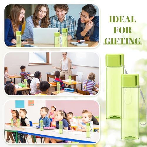 Mifoci 20 Pack 17 oz Plastic Water Bottles, Green, Rectangle - color: Green