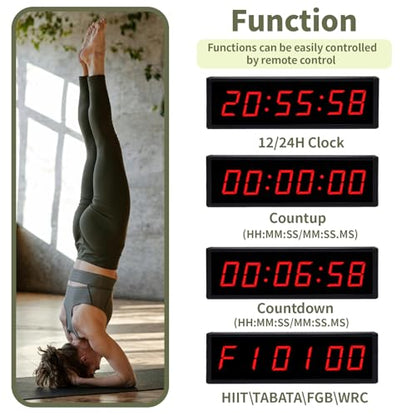 Digital Timer, Interval Timer with Wireless Button & Remote for Outdoors - color: Red With One Button