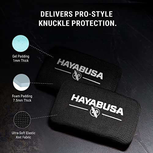 Hayabusa Boxing Knuckle Guards - color: Black, size: Small-Medium