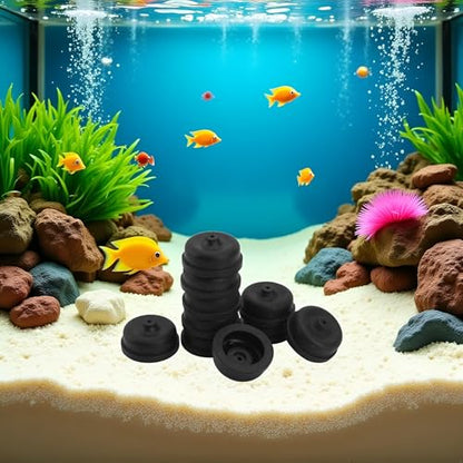 10Pcs Black Aquarium Diaphragm Air Pump Accessories EPDM Rubber Oxygen Pump Replacement Parts for Aquarium Fishing Oxygen Pump,Pumps and Filters