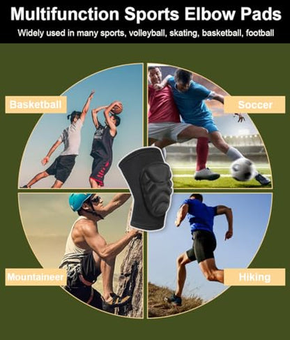 2 Pack Elbow Pads Volleyball Elbow Guard Baseball, Skate Pads Skateboard Pads Mountain Bike Pads, Soft Padded Elbow Sleeve for Volleyball Baseball Biking Roller Skating - size: Large
