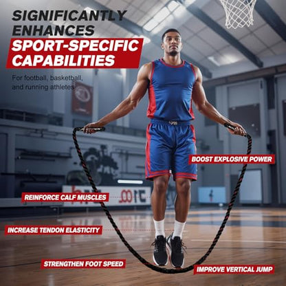 HPYGN Jump Rope, Weighted Jump Rope for Men women, 2.8lb 3.8lb 5lb Heavy Skipping Rope for Exercise, Adult Jumpropes for Home Workout, Improve Strength and Building Muscle,Total Body Workout Equipment - style: 5lb