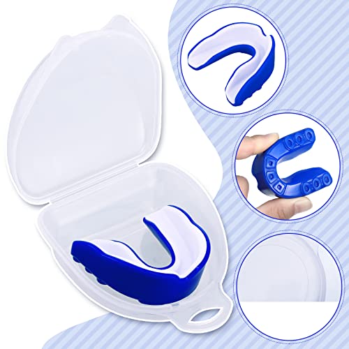 Frienda Adult Mouth Guards for Sports with Case - color: Blue, White