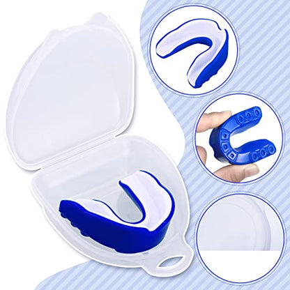 Frienda Adult Mouth Guards for Sports with Case - color: Blue, White