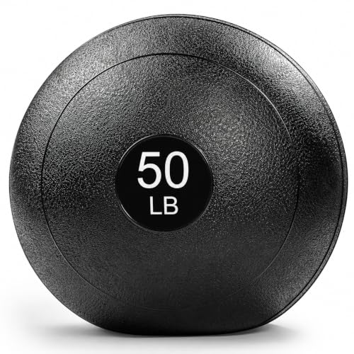 Sunny Health & Fitness Slam Medicine Ball - Sand-Filled, No-Bounce - size: 50 LB