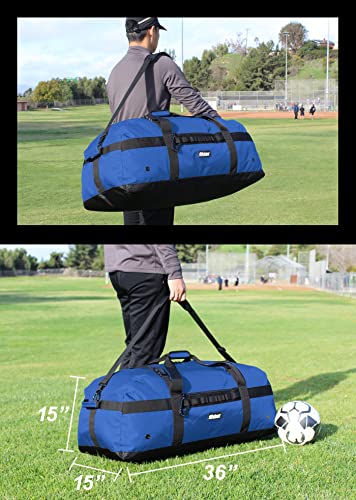 Fitdom 132L 36" Extra Large Heavy Duty Equipment Travel Storage Duffle Bag - color: Blue