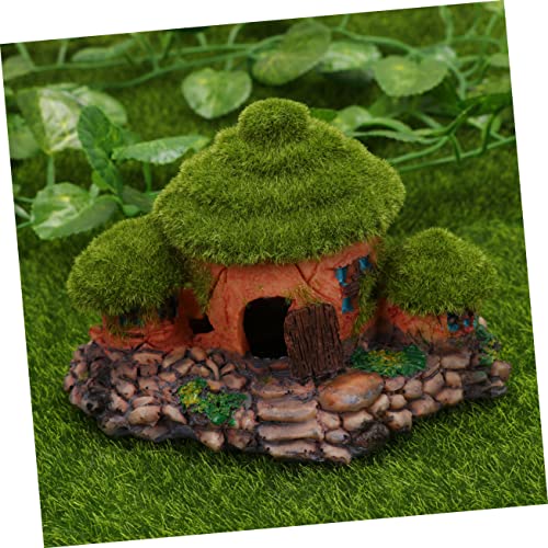 2pcs Decor Ornament Fish Bowls for Betta Fish Aquarium Moss Fish Tank Reptile Bridal House