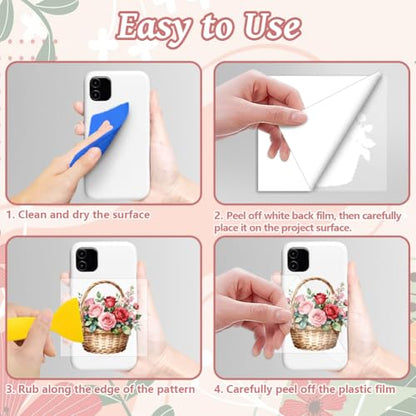 Peacoblue 18 Sheets Rub on Transfers for Crafts, Garden Flowers and Butterfly 3.6"x3.9" UV DTF Cup Wraps Waterproof Rub on Cold Transfers Stickers for Wood Glass Metal Cup Tumblers Mirrors Mugs Decor - style: Garden Flowers And Butterflies