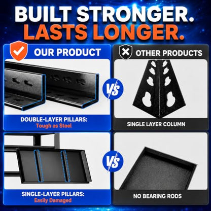 Fish Tank Stand, Convertible 2-in-1 Aquarium Terrarium Stand with Storage, Heavy Duty Metal Utility Rack for 40-50 Gallon Tanks, Adjustable Steel Shelves, Black 4-Tier, 54.3"H×39.4"W×17.7"D - size: 4-Tier, 54.3"H×39.4"W×17.7"D