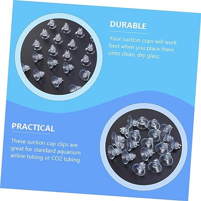YARNOW 18pcs Aquarium Cup Clips for Airline Tubing Fish Tank Hose Holder Sturdy Material Easy to Install for Oxygen Tubes
