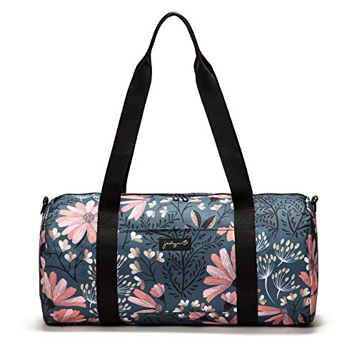 Jadyn 19” Barrel Womens Duffel/Gym/Weekender Bag (Navy Floral) - color: Navy Floral