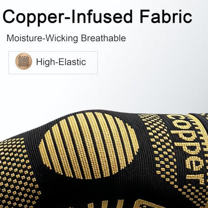 Elbow Brace| Copper Elbow Compression Sleeve|Golfer's Tennis Elbow Relief - size: X-Large