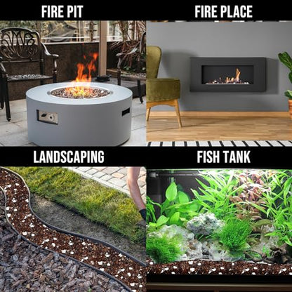 Skyflame High Luster 10-Pound Fire Glass for Fire Pit Fireplace Landscaping, 1/2-Inch Copper Reflective