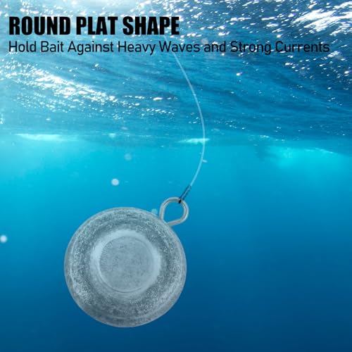 Dr.Fish Fishing Coin Sinkers Lead Fishing Weights Disc Weights No Roll Freshwater Saltwater River Bank Surf Fishing Catfishing - size: 1oz/5 Pack