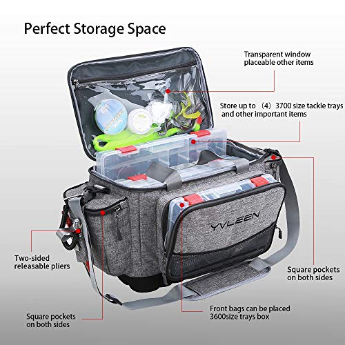 Fishing Tackle Box Bag - Outdoor Large Fishing Tackle Storage Bag - 100% Water-Resistant Polyester Material - Fishing Tackle Bags - Suitable for 3600 3700 Tackle Box