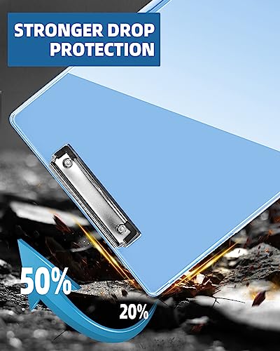 Clipboard with Storage, Nurse Dry Erase Clip Board, 8.5x11, Aqua Blue - color: Aqua Blue