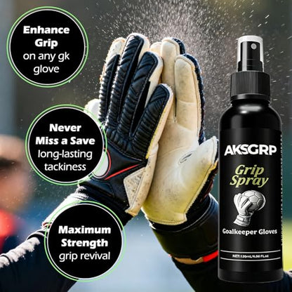 Goalkeeper Glove Grip Spray, Soccer Goalie Grip Enhancer for Latex Palms