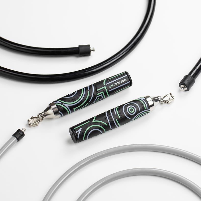 Crossrope Get Strong Weighted Jump Rope Set for Strength - size: L - (5'10.5" - 6'1.5" User Height)
