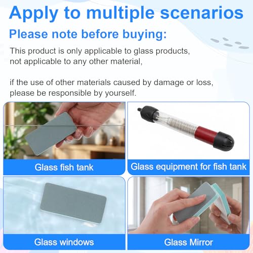 5Pcs Double Sided Aquarium Sponge Brush, Dual-Action Fish Tank Glass Scraper and Sponge for Aquarium Glass, Home Kitchen(Green)