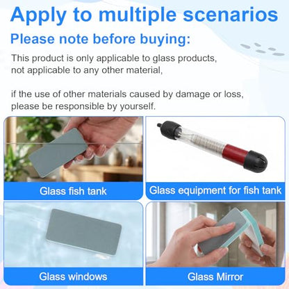 5Pcs Double Sided Aquarium Sponge Brush, Dual-Action Fish Tank Glass Scraper and Sponge for Aquarium Glass, Home Kitchen(Green)