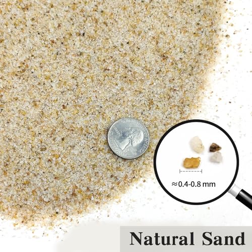 20 lbs Aquarium Silica Sand. 0.4-0.8 mm Mini Gravel Substrate for Fish Tank, Plants Potted, Fire Pits, Candle, Vase Filler and Crafts - color: Beige, size: 20 LB