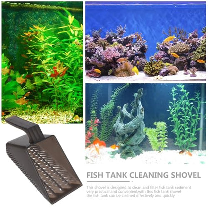 Fish Tank Sand Cleaner Scoop with Sifter Aquarium Maintenance Tool for Gravel and Sand Unique Design Plant Roots Easy to Handle for Effortless Debris Removal