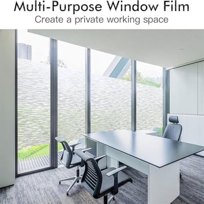 Window Privacy Film, Frosted Glass Static Cling Sun Heat Blocking Window Clings, Frosting Opaque Coverings, Vinyl Removable Stickers Tint for Home Door Office, Non Adhesive 11.8" x 39.4"