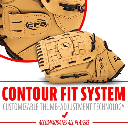 Franklin Sports Field Master Baseball Glove - color: Camel, style: 12.5" - Basket Web