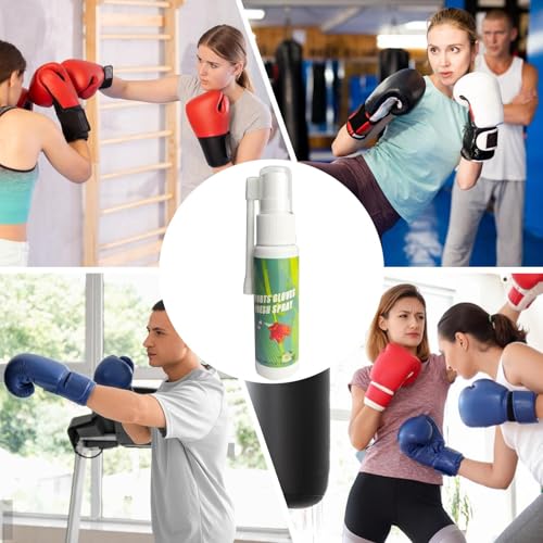 Boxing Glove Odor Remover Sports Cleaner Freshener Spray | Odor Eliminating Spray for Boxing Gloves, Gym Bags, Football Pads, Shoes, Clothes, Work Boot, Helmet, Athletic Gear