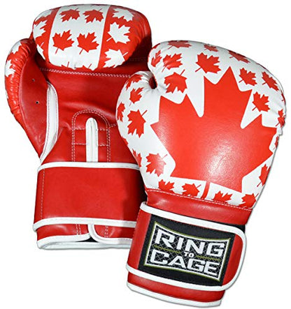 Gym Training Stand-Up Boxing Gloves - color: Canada, size: Large weighs 16oz