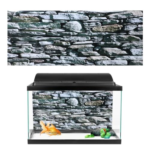 24 Inch PET Aquarium Background Sticker Waterproof PVC Fish Tank Decoration with Adhesive Backing for Underwater Landscape