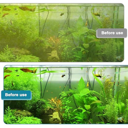 hygger Aquarium Magnet Glass Cleaner, Magnetic Fish Tank Cleaner with 2 Blades for Glass and Acrylic Aquariums, Aquarium Algae Scraper with Super Strong Magnet for Tank Thickness Up to 0.2 Inch (S) - size: S for Glass Thickness ≤ 0.2“